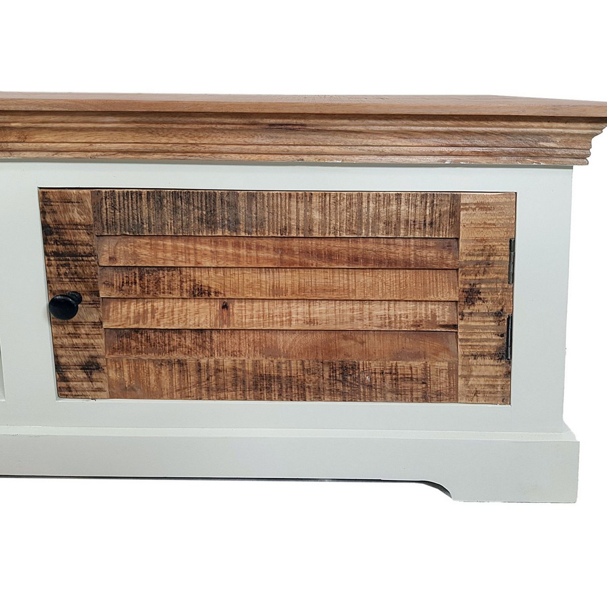 Meuble TV NÉRO – Bois Naturel & Blanc