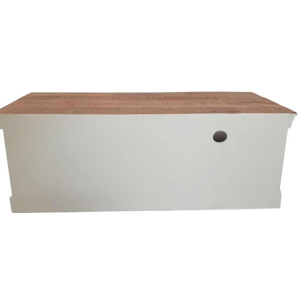Meuble TV NÉRO – Bois Naturel & Blanc