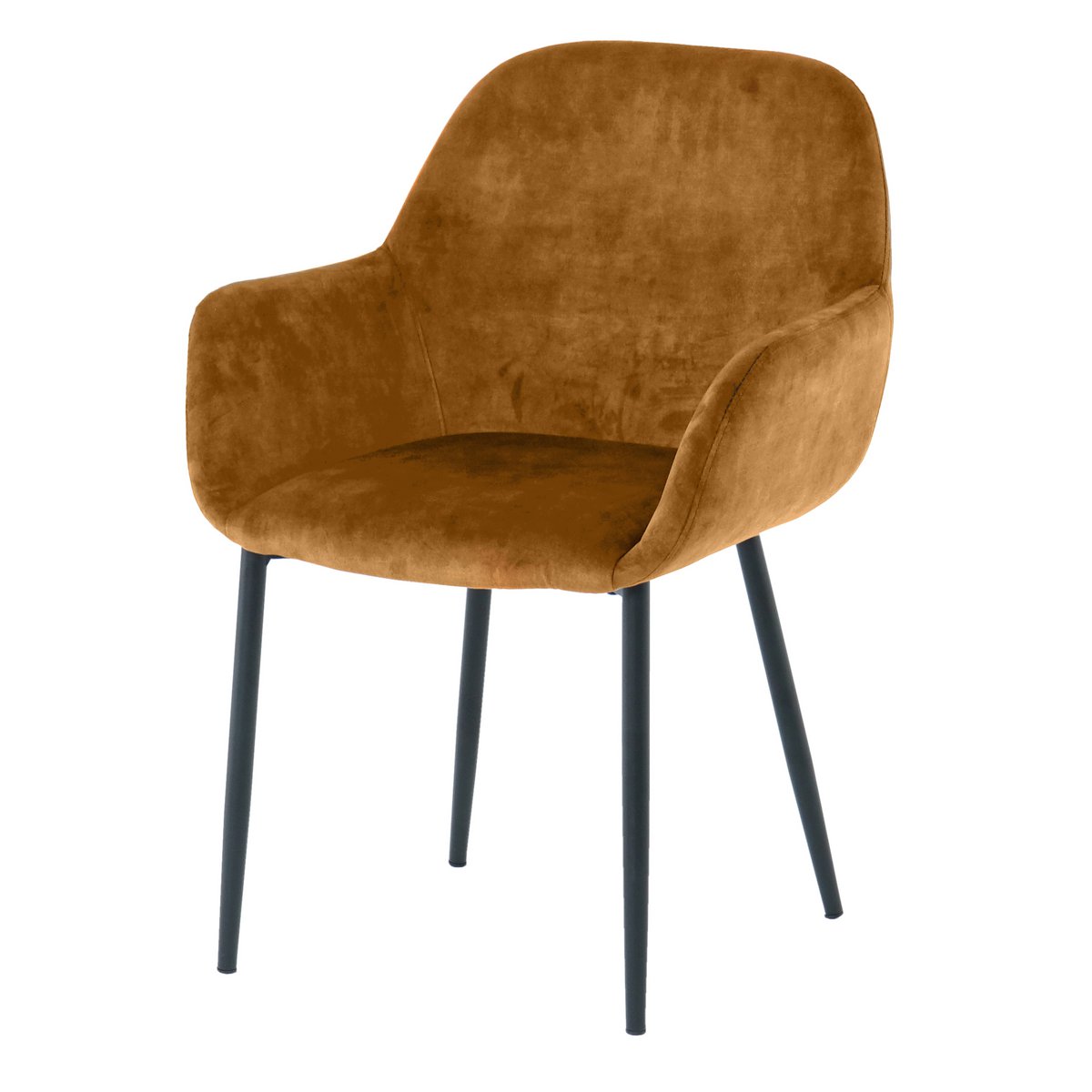 Chaise AMAYA en velours caramel, lot de 2 — vue produit 4