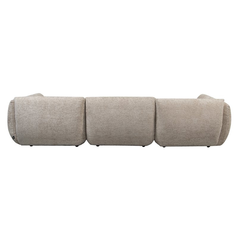Canapé TERRA 4 places en tissu Latte avec pouf — vue produit 7