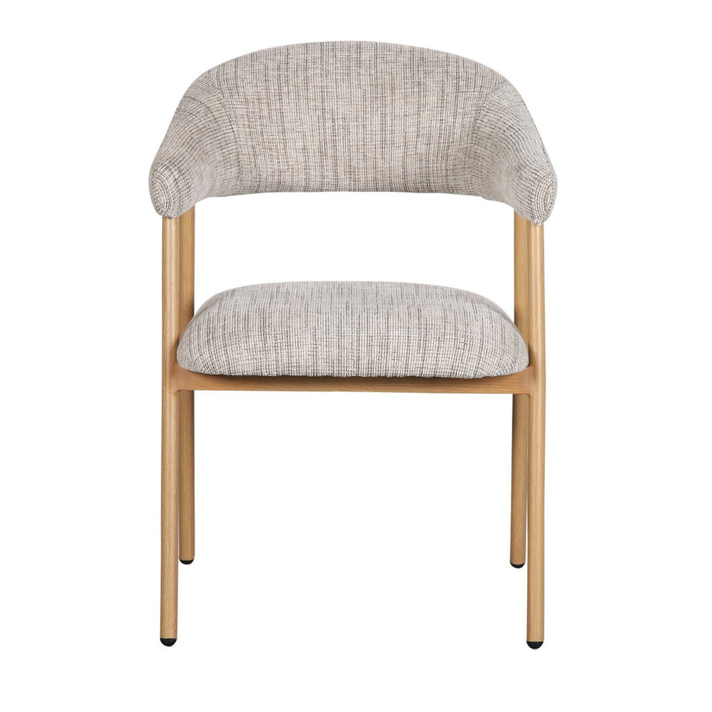 Chaise EIRA en tissu beige et métal — vue produit 3
