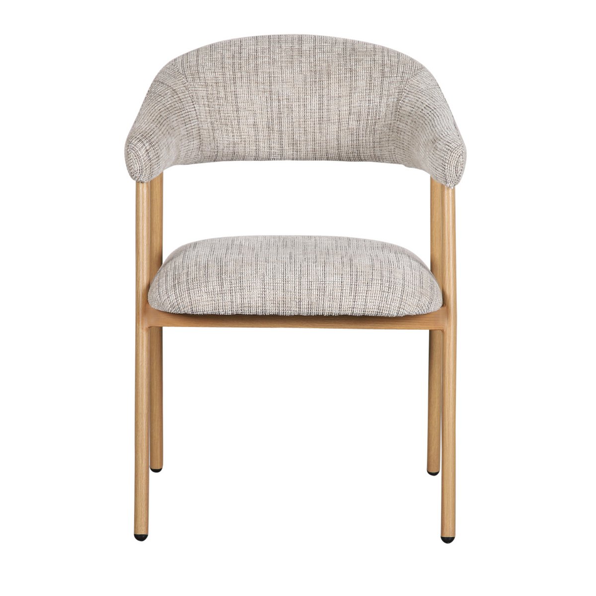 Chaise EIRA en tissu beige et métal — vue produit 3