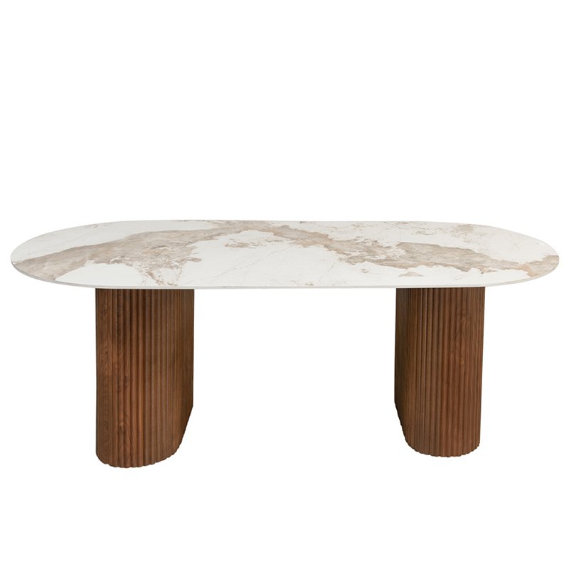 Table à manger SIENA en céramique effet marbre — vue produit 2