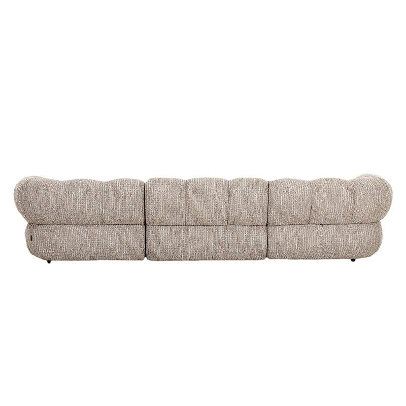 Dos du canapé NOMA 4 places en tissu bouclé Coco, vue de face