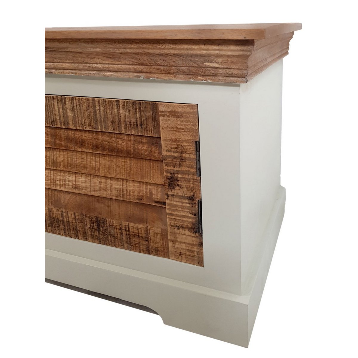 Meuble TV NÉRO – Bois Naturel & Blanc
