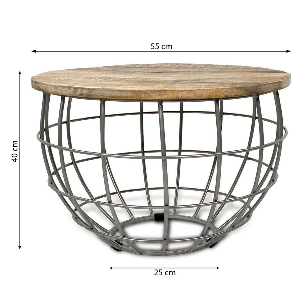Table basse LEXA en bois et métal — vue produit 5
