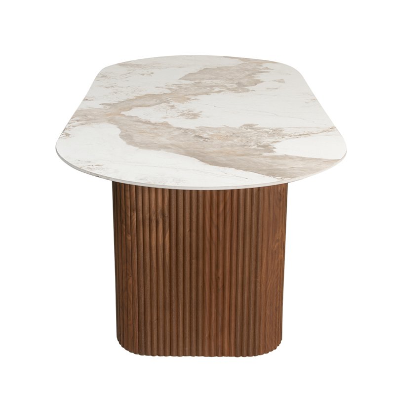 Table à manger SIENA en céramique effet marbre — vue produit 3