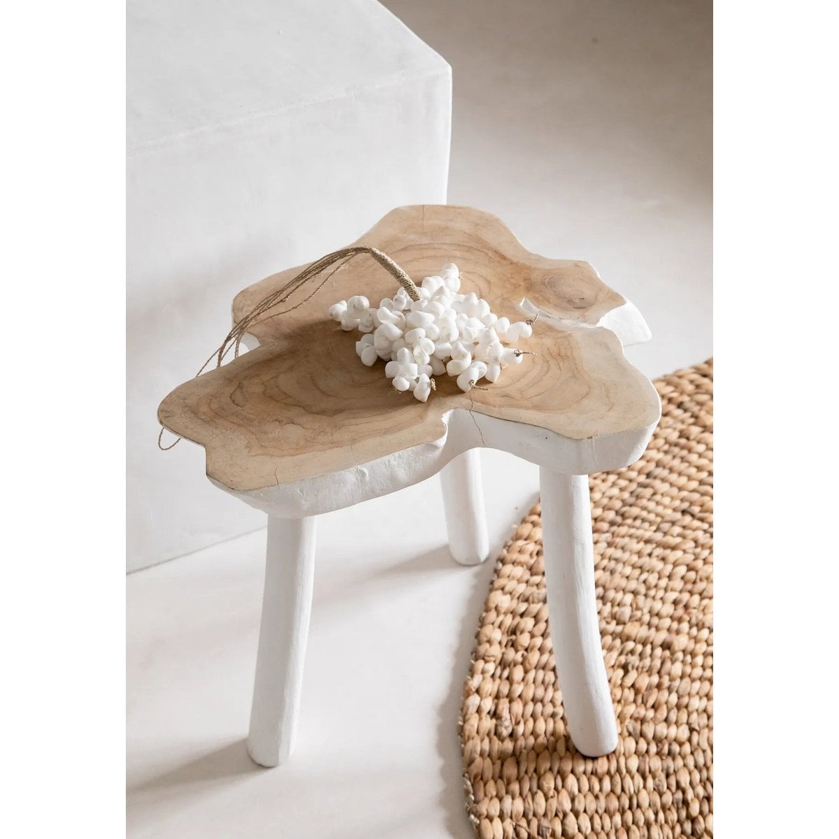 Table d’appoint LUNA – Blanc Naturel