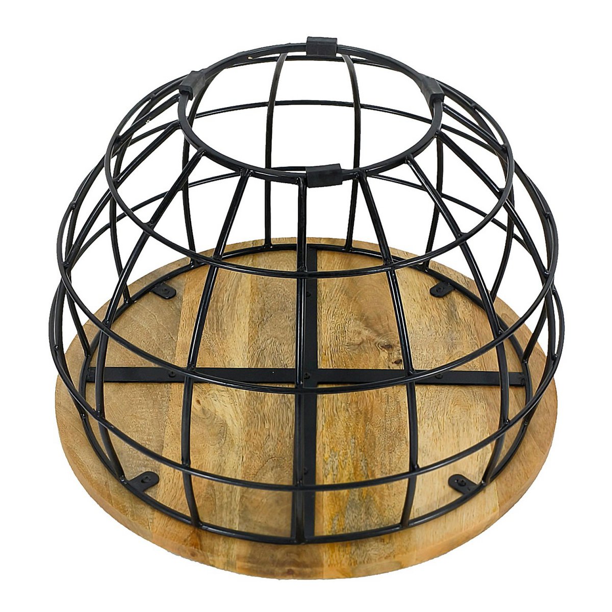 Table basse LEXA – Bois & Métal | Ø 55 cm
