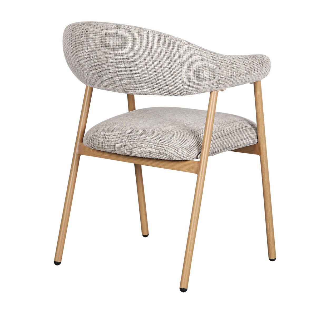 Chaise EIRA en tissu beige et métal — vue produit 5