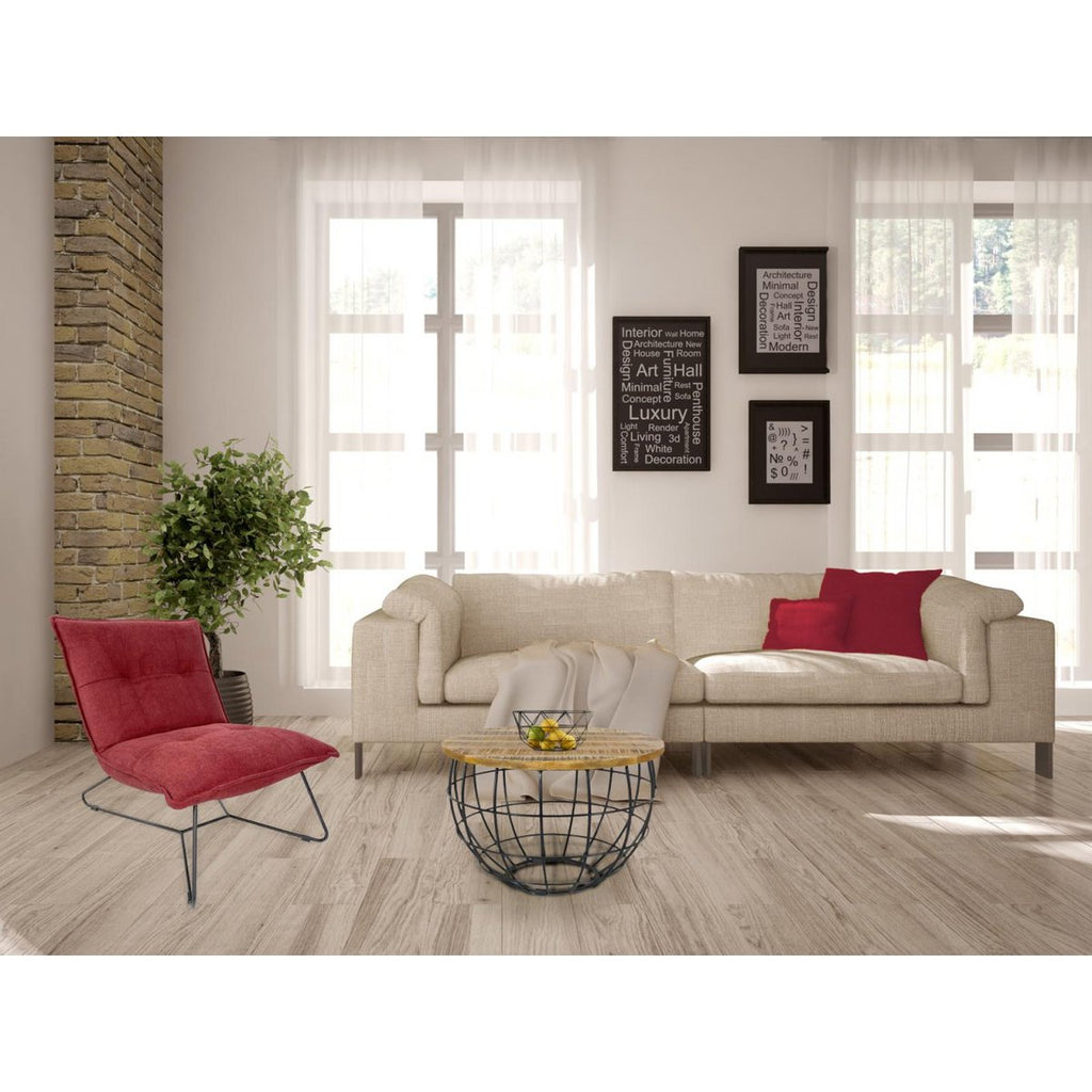 Table basse LEXA – Bois & Métal | Ø 55 cm