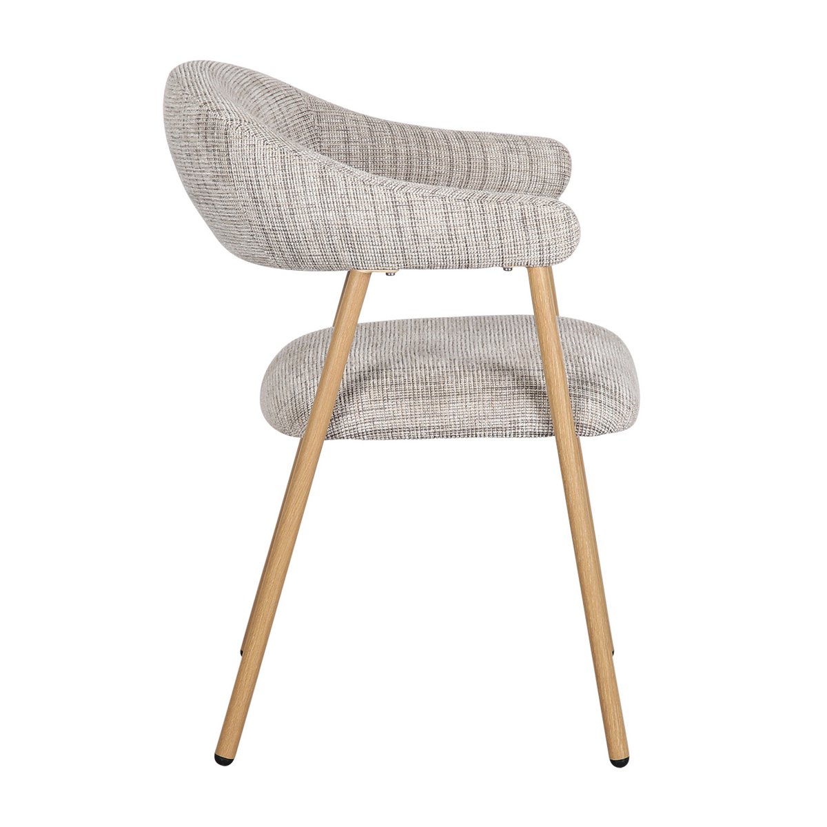 Chaise EIRA en tissu beige et métal — vue produit 4