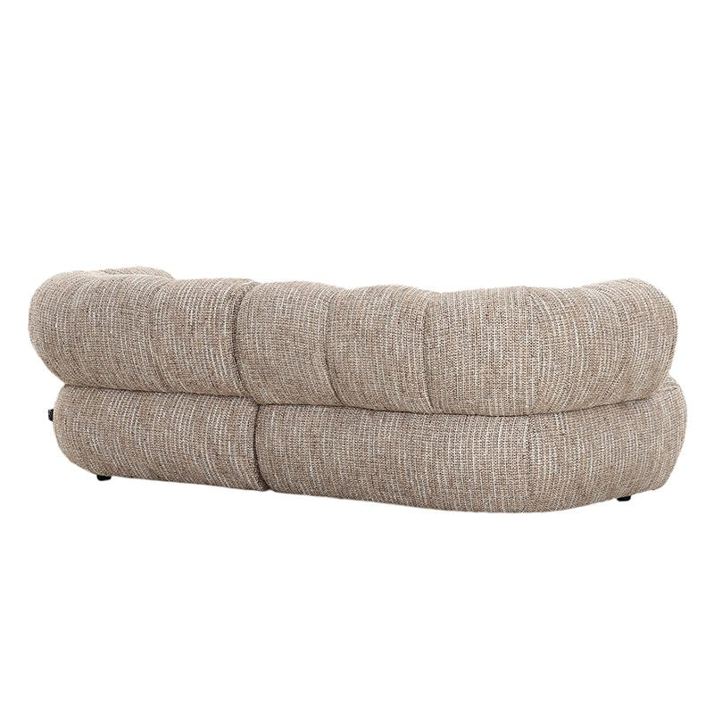 Vue arrière du canapé NOMA 2,5 places en tissu bouclé Coco