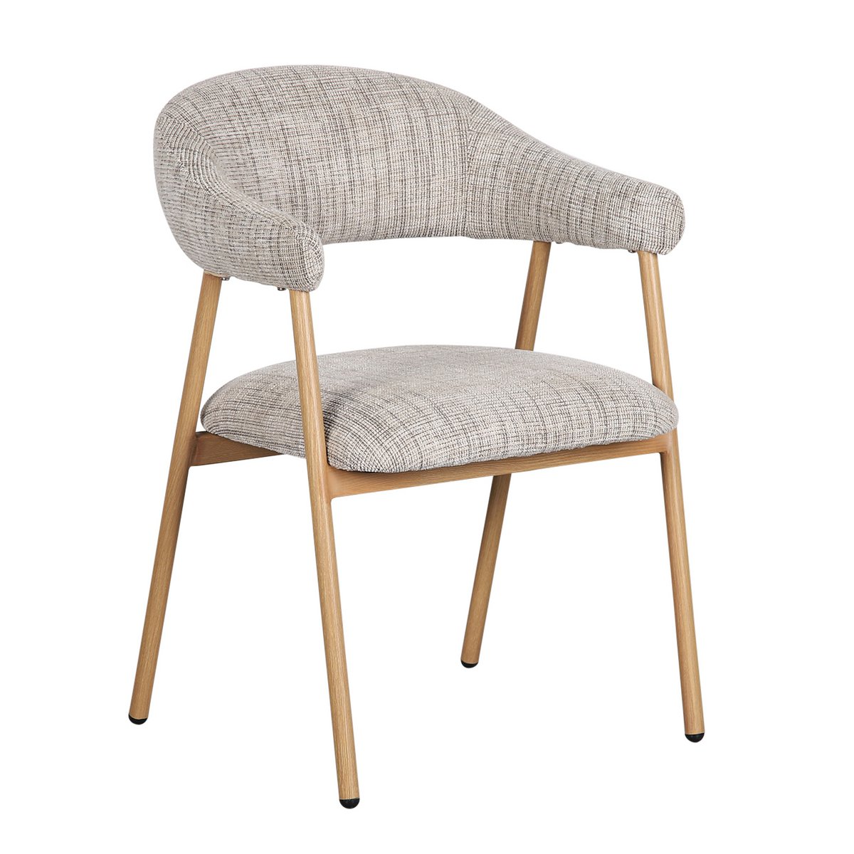 Chaise EIRA en tissu beige et métal — vue produit 2