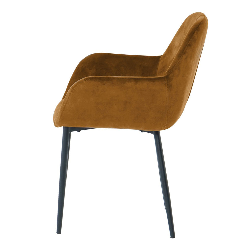 Chaise AMAYA en velours caramel, lot de 2 — vue produit 5