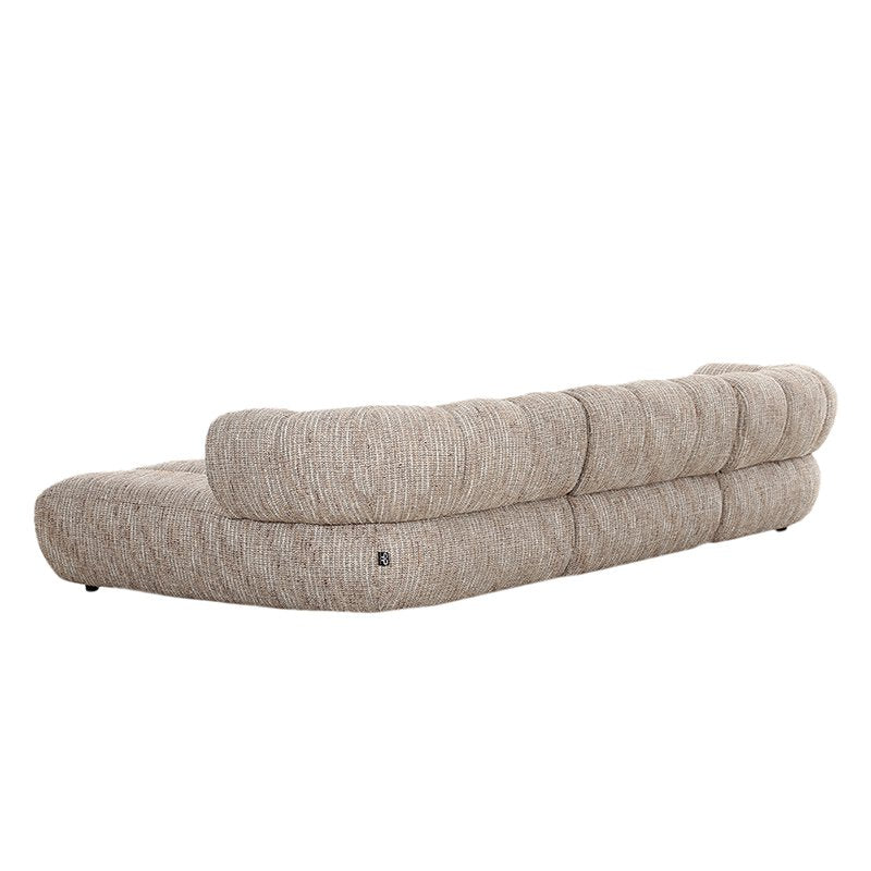 Vue arrière du canapé NOMA 4 places en tissu bouclé Coco