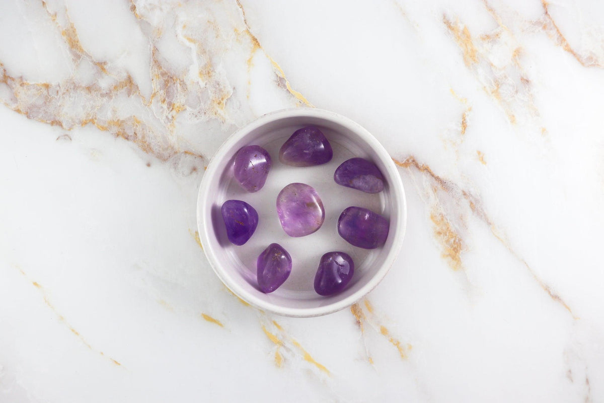 Amethyst rolled stone